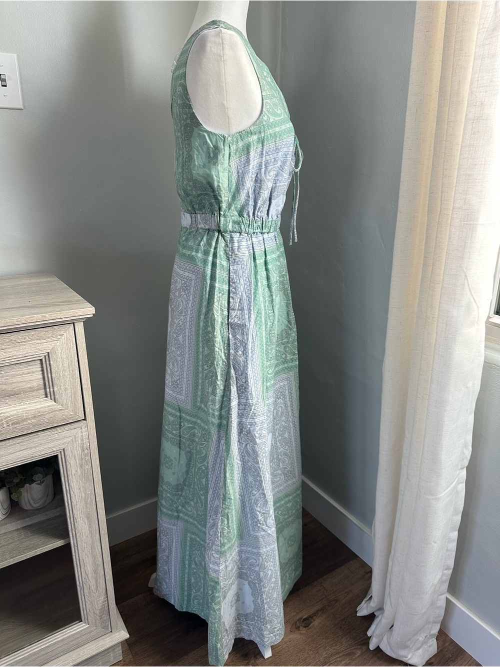 NWT! Universal Thread Women’s Dress, Maxi, Cotton, Patchwork, Paisley, L - Picture 2 of 15